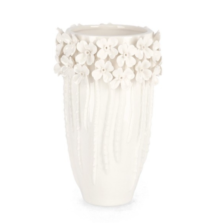 Bizzotto - Vaso Treasure col. Bianco h.22 cm